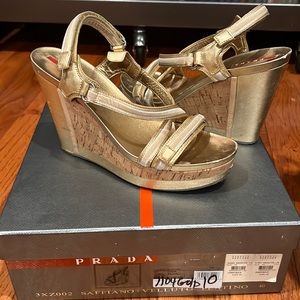 Prada strappy wedges